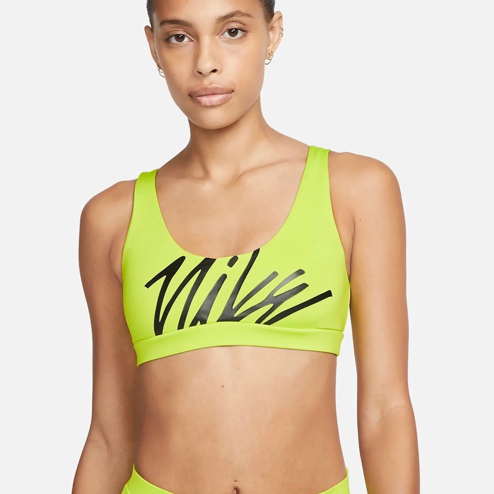 NWT Womens Nike Lime Green Swim Top SZ Small (TOP ONLY)